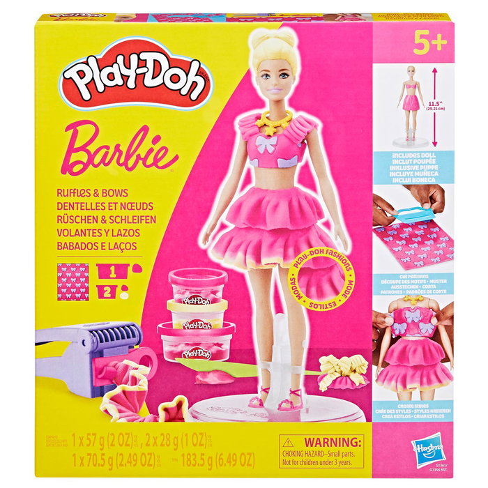 Barbie et Play-Doh G1354 - Kit créatif de styliste de mode avec pâte à modeler pour enfants à partir de 5 ans