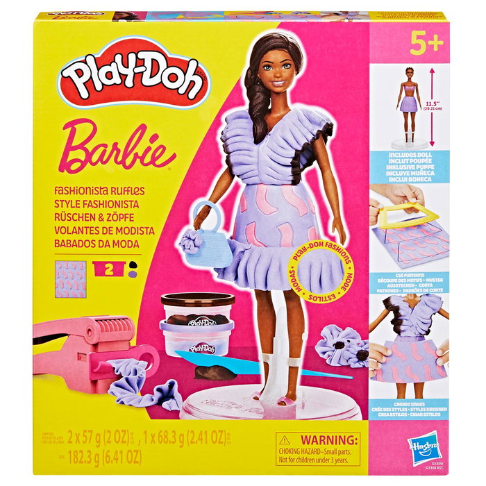 Barbie et Play-Doh G1354 - Kit créatif de styliste de mode avec pâte à modeler pour enfants à partir de 5 ans