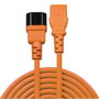 Lindy Câble d'alimentation rallonge C14 vers C13, orange, 2 m, pour environnements professionnels et privés