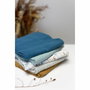 Domiva Lot de 3 langes en gaze de coton - Bleu indigo - 60x60 cm