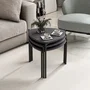 Lenny Table basse gigogne ovale anthracite - Lot de 3