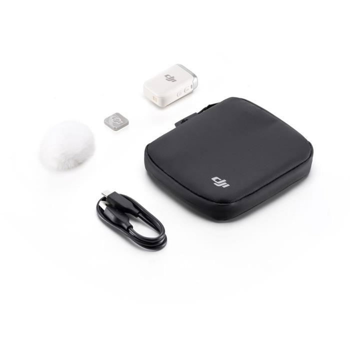DJI Mic 2 Pearl White - Émetteur sans fil Audio HD avec enregistrement 32 bits