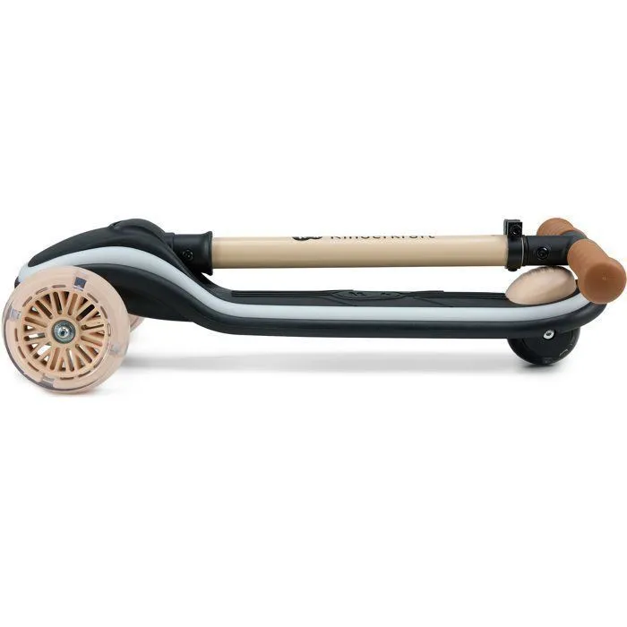 Kinderkraft RAKET UP 2 en 1 trottinette avec siège pliable et roues LED Beige
