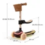 Kinderkraft RAKET UP 2 en 1 trottinette avec siège pliable et roues LED Beige