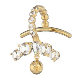 Guess Crazy Earrings dorées en acier inoxydable, 3 cm