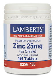 LAMBERTS Zinc 25 mg - 120 comprimés