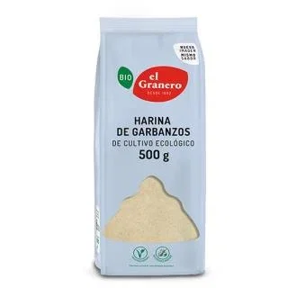 EL GRANERO Farine de Pois Chiches Bio 500g - Substitut d'Œuf Vegan EL GRANERO Farine de Pois Chiches Bio 500g - Substitut d'Œuf Vegan