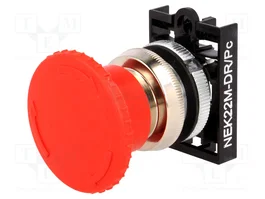 PROMET Commutateur de sécurité NEK22M-DR/PC rouge 22mm