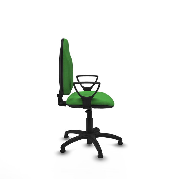 PIQUERAS Y CRESPO Chaise de bureau Algarra, tissu vert, accoudoirs fixes