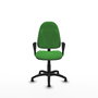 PIQUERAS Y CRESPO Chaise de bureau Algarra, tissu vert, accoudoirs fixes