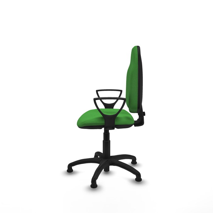 PIQUERAS Y CRESPO Chaise de bureau Algarra, tissu vert, accoudoirs fixes