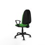 PIQUERAS Y CRESPO Chaise de bureau Algarra, tissu vert, accoudoirs fixes