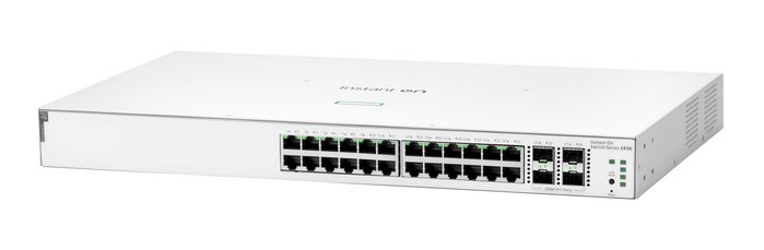 Aruba Instant On Commutateur Gigabit 24 ports Gestion cloud PoE+ 195W 4 ports SFP+ 10G pour PME - Modèle 1930