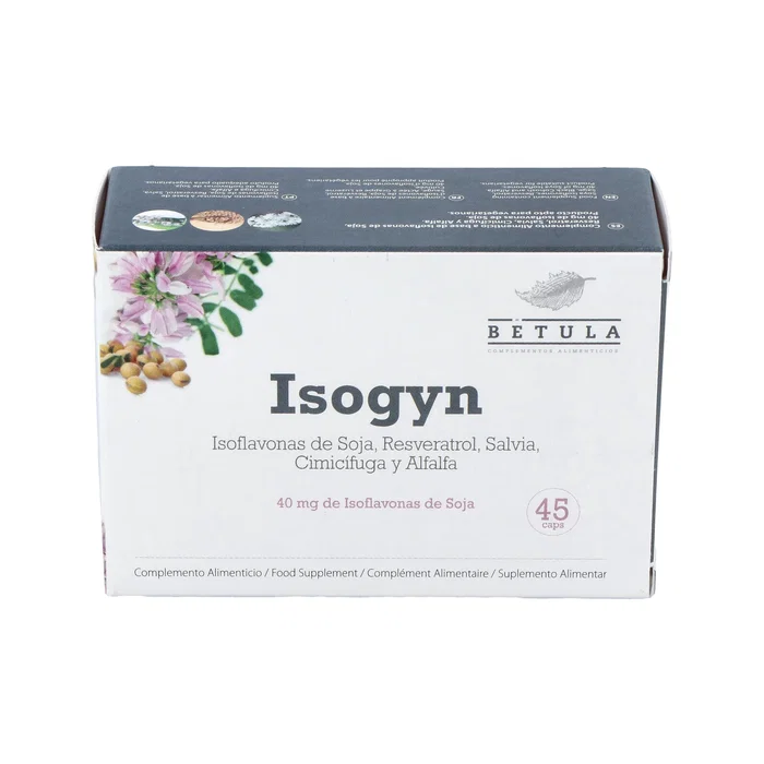 BETULA Isogyn 45 gélules - Complément alimentaire ménopause isoflavones soja resvératrol BETULA Isogyn 45 gélules - Complément alimentaire ménopause isoflavones soja resvératrol