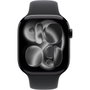Apple Watch Series 11 GPS + Cellular - 46mm - Aluminium Jet Black - Black Sport Band - M/L