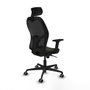 Piqueras y Crespo Chaise de Bureau avec Appui-tête 2D036G2 Noir