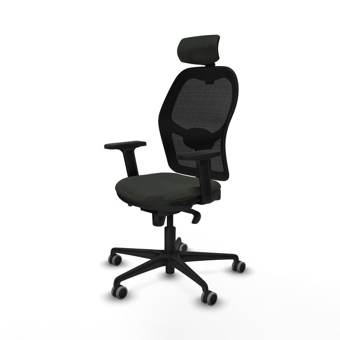 Piqueras y Crespo Chaise de Bureau avec Appui-tête 2D036G2 Noir