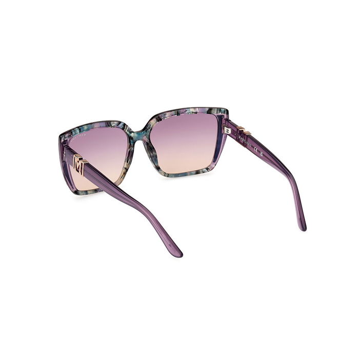 Guess By Marciano GM00012 Lunettes de Soleil Femme Carré Acétate Lila Havana 58 mm