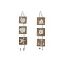 Décoration Suspendue Home ESPRIT Blanc Naturel méditerranéen 15,5 x 4 x 80 cm (2 Unités)