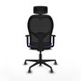 Piqueras y Crespo Chaise de Bureau avec Appui-tête 1D036G2 Bleu clair