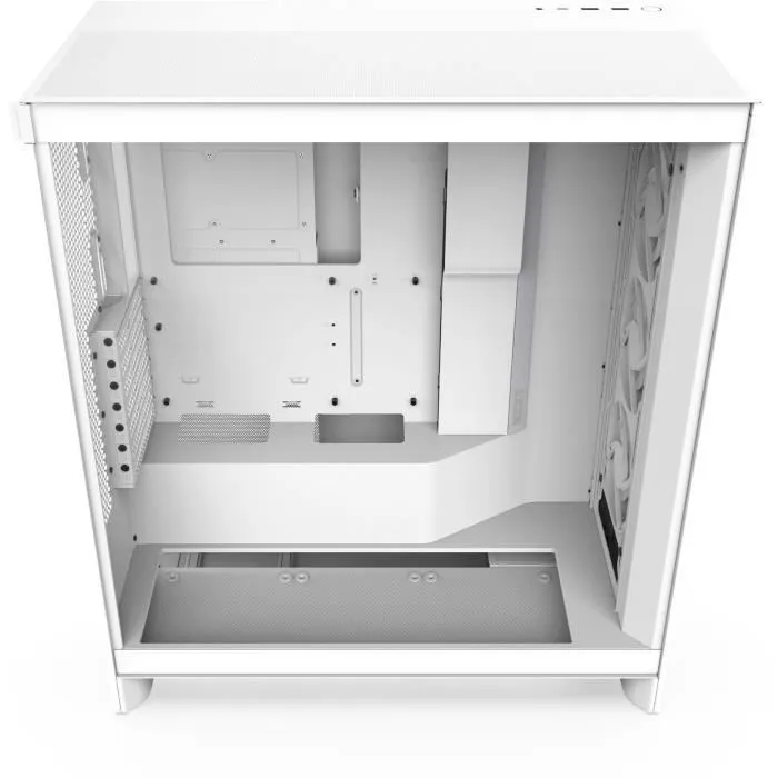 NZXT CM-H72FW-R1 Boîtier PC Moyen Tour H7 Flow RGB Blanc avec ventilateurs RGB inclus
