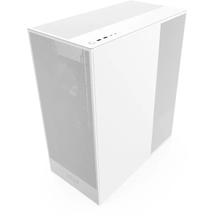 NZXT CM-H72FW-R1 Boîtier PC Moyen Tour H7 Flow RGB Blanc avec ventilateurs RGB inclus