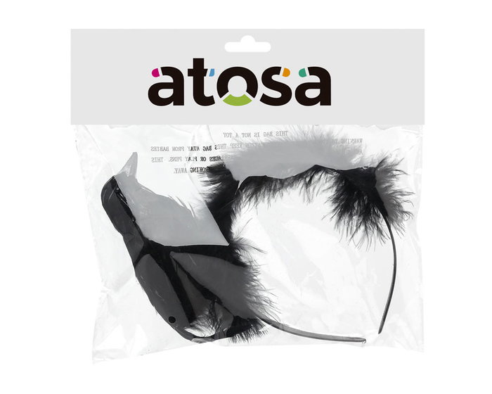Serre-tête avec corbeau noir sur base de cheveux Serre-tête avec corbeau noir sur base de cheveux