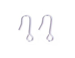 Innspiro Boucles d'oreilles à crochet ouvert style hippie argentées 6,4x15,0mm, Lot de 10