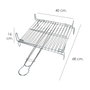 SATURNIA Grille de barbecue double n° 4 40x40 cm chromée