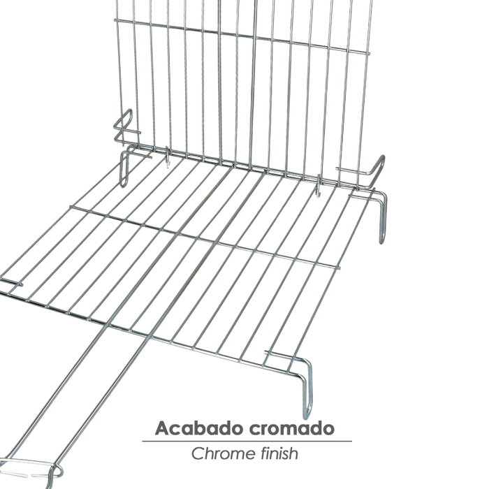 SATURNIA Grille de barbecue double n° 4 40x40 cm chromée