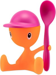 Alessi Cico Huevera Rose avec Salière et Cuillère