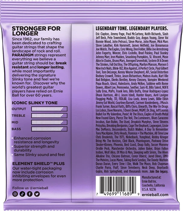 Ernieball Paradigm Slinky Ultra 10-48 - Jeu de cordes pour guitare électrique - Réf. 10-48