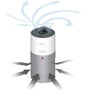 Hoover Hhp50 Purificateur d'air avec capteur de température et humidité, HEPA H13, surface filtrante 1,85 m², CADR 330 m³/h, adapté aux grandes pièces jusqu'à 110 m²
