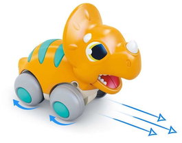 Creaciones Llopis Dinosaure orange en friction - Jouet en peluche 13x12x13 cm - Polyester - À partir de 18 mois