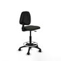 Tabouret Taburete Isso Contact permament de base Tissu Noir Structure polyamide noire Sans accoudoirs Sans appui-tête Roulettes en nylon 50 mm