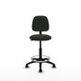 Tabouret Taburete Isso Contact permament de base Tissu Noir Structure polyamide noire Sans accoudoirs Sans appui-tête Roulettes en nylon 50 mm