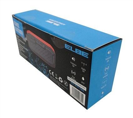 Elbe ALT-R15-TWS Enceinte Bluetooth Portable 5W TWS Rouge Résistant à l'eau IPX7 pour musique sans fil et son stéréo