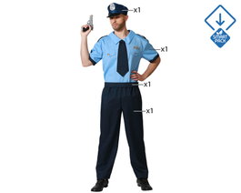 Disfraz de policier pour homme adulte - Bleu - XS-S