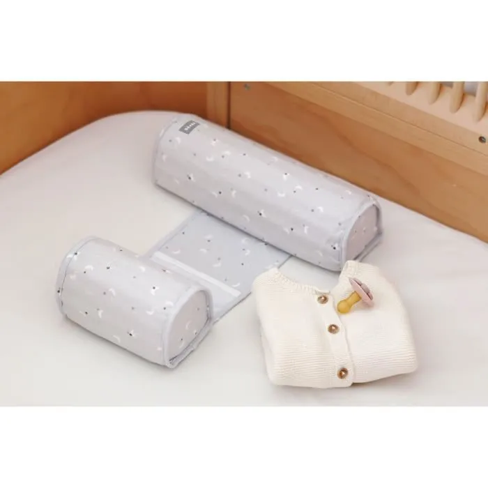 BEABA Cale bébé Bébécal Moon & stars - Coussin de maintien réglable pour nouveau-né, mousse respirante, sécurité sommeil