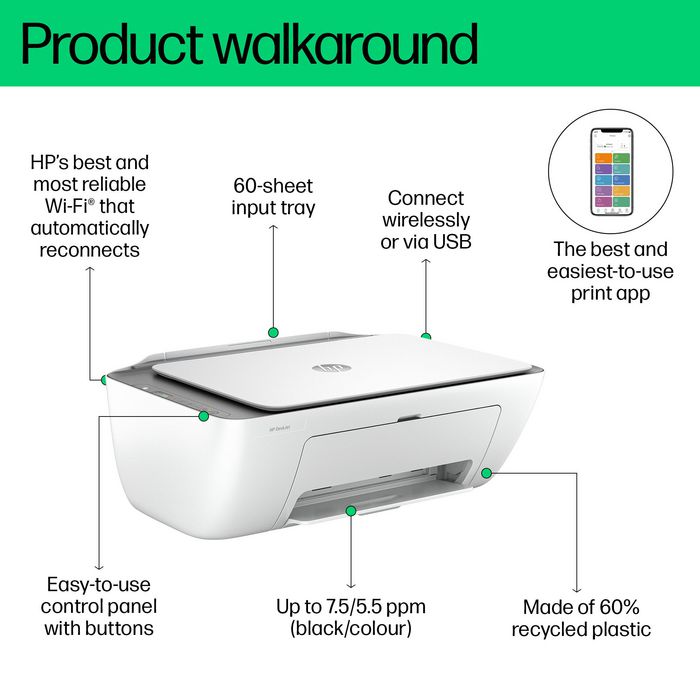 HP DeskJet 2820e Imprimante tout-en-un sans fil HP DeskJet 2820e Imprimante tout-en-un sans fil