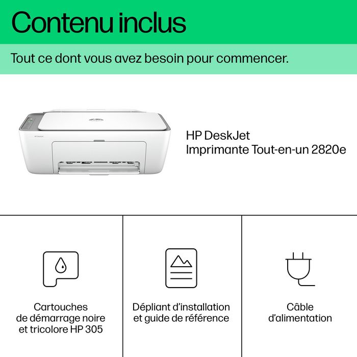 HP DeskJet 2820e Imprimante tout-en-un sans fil HP DeskJet 2820e Imprimante tout-en-un sans fil