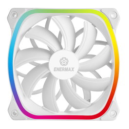 Enermax UC-SQARGB12P-W-SG Ventilateur de Boîtier Gaming 120 mm RGB, 300-1500 RPM, 68.27 CFM, Silencieux 23 dBA