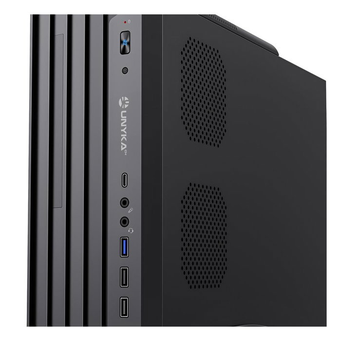 Unykach UK2012 Boîtier Slim Micro ATX Noir avec Alimentation 300W 80 PLUS Bronze