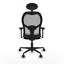 Piqueras y Crespo Chaise de Bureau Jorquera 3D036N1 Vert avec Appui-tête
