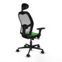Piqueras y Crespo Chaise de Bureau Jorquera 3D036N1 Vert avec Appui-tête
