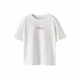 T shirt à manches courtes Enfant Name It Nkffalaura Ss Blanc