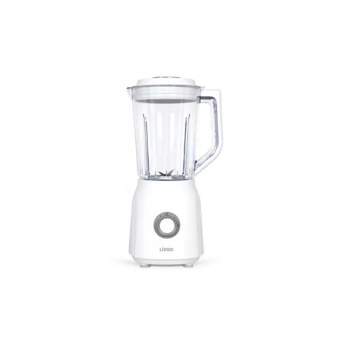 Livoo Blender 1.5 L, 600 W, 22 000 tours/min, 2 vitesses avec turbo, lames acier inoxydable, blanc