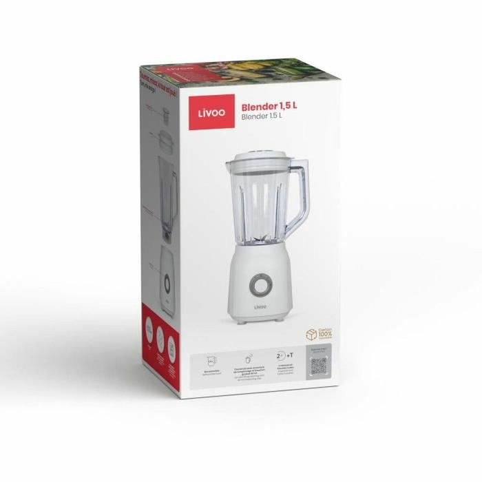 Livoo Blender 1,5 L 600 W Blanc