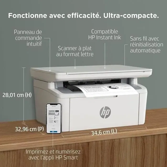 HP LaserJet M140w - Imprimante multifonction laser compacte noir et blanc