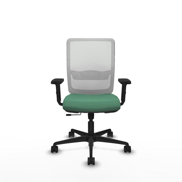 Chaise Haches Synchrone/Traslack tissu Vert émeraude Maille Blanc Base en nylon noir Accoudoir 2D Sans appui-tête Roulettes 65mm nylon Chaise Haches Synchrone/Traslack tissu Vert émeraude Maille Blanc Base en nylon noir Accoudoir 2D Sans appui-tête Roulettes 65mm nylon